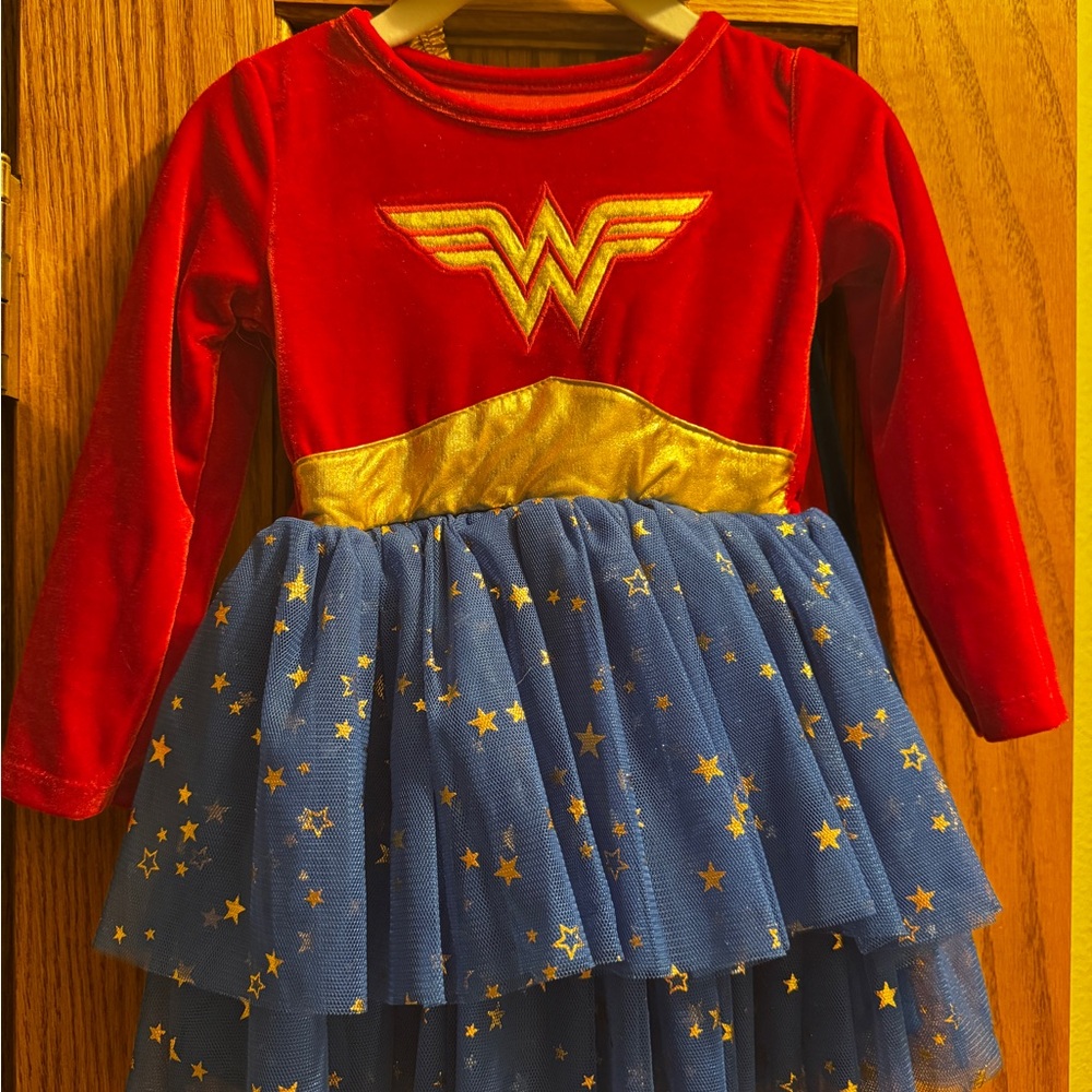 Wonder Woman Kids Costume - Red, Gold, and Blue